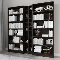 Шкаф-стеллаж Билли 111 Венге Цаво 3354 200*28*202 см, Черный   Фиеста