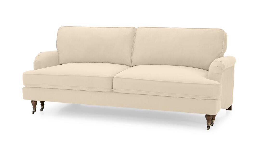 Диван Бристоль Vivaldi 03 225*110*91 см, Бежевый Велюр Еврокнижка Фиеста