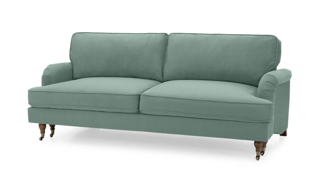Диван Бристоль Vivaldi 10 225*110*91 см, Зеленый Велюр Еврокнижка Фиеста