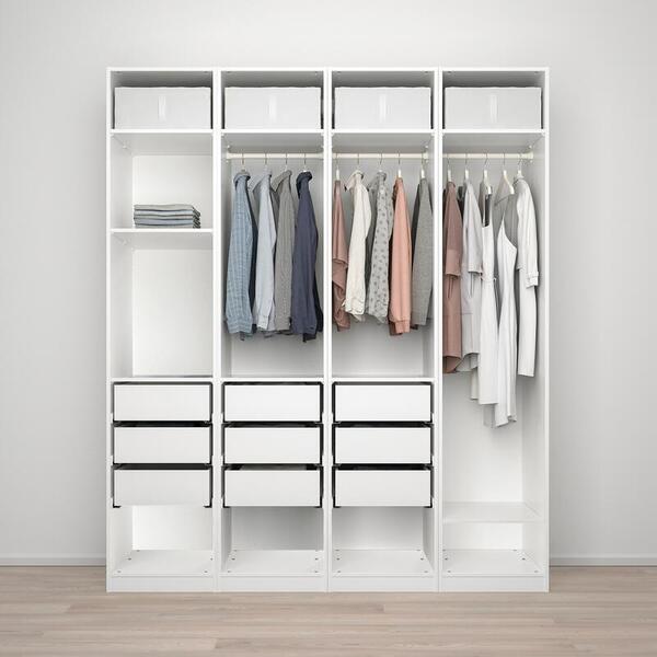 Гардероб PAX (комбинация) 200x58x236 см (белый) 200*58*236 см, Белый   Фиеста