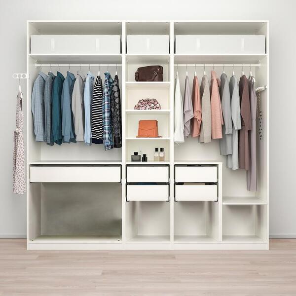 Гардероб PAX (комбинация) 250x58x236 см (белый) 250*58*236 см, Белый   Фиеста