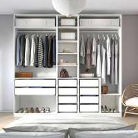 Гардероб PAX (комбинация) с 10 ящиками 250x58x236 см (белый) 250*58*236 см, Белый   Фиеста