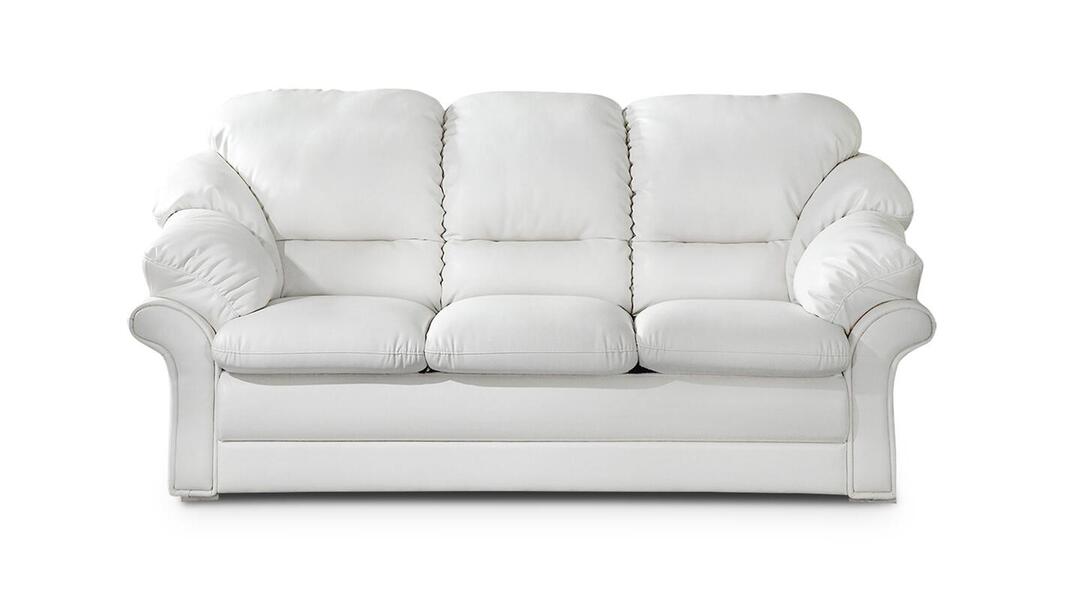 Диван Нодус трехместный Madras 1003 215*104*98 см, Белый Натуральная кожа Нераскладной Фиеста