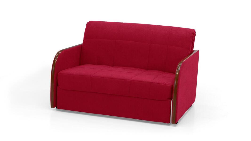 ***Диван Барто 120 ЭКО (110784) 135*105*88 см, Красный  Аккордеон Фиеста в наличии