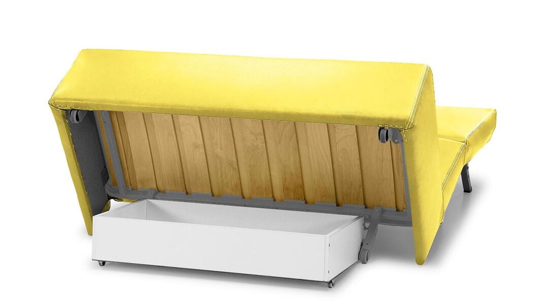 Диван Лорт Galaxy Yellow 122*100*86 см, Желтый Экокожа Аккордеон Фиеста
