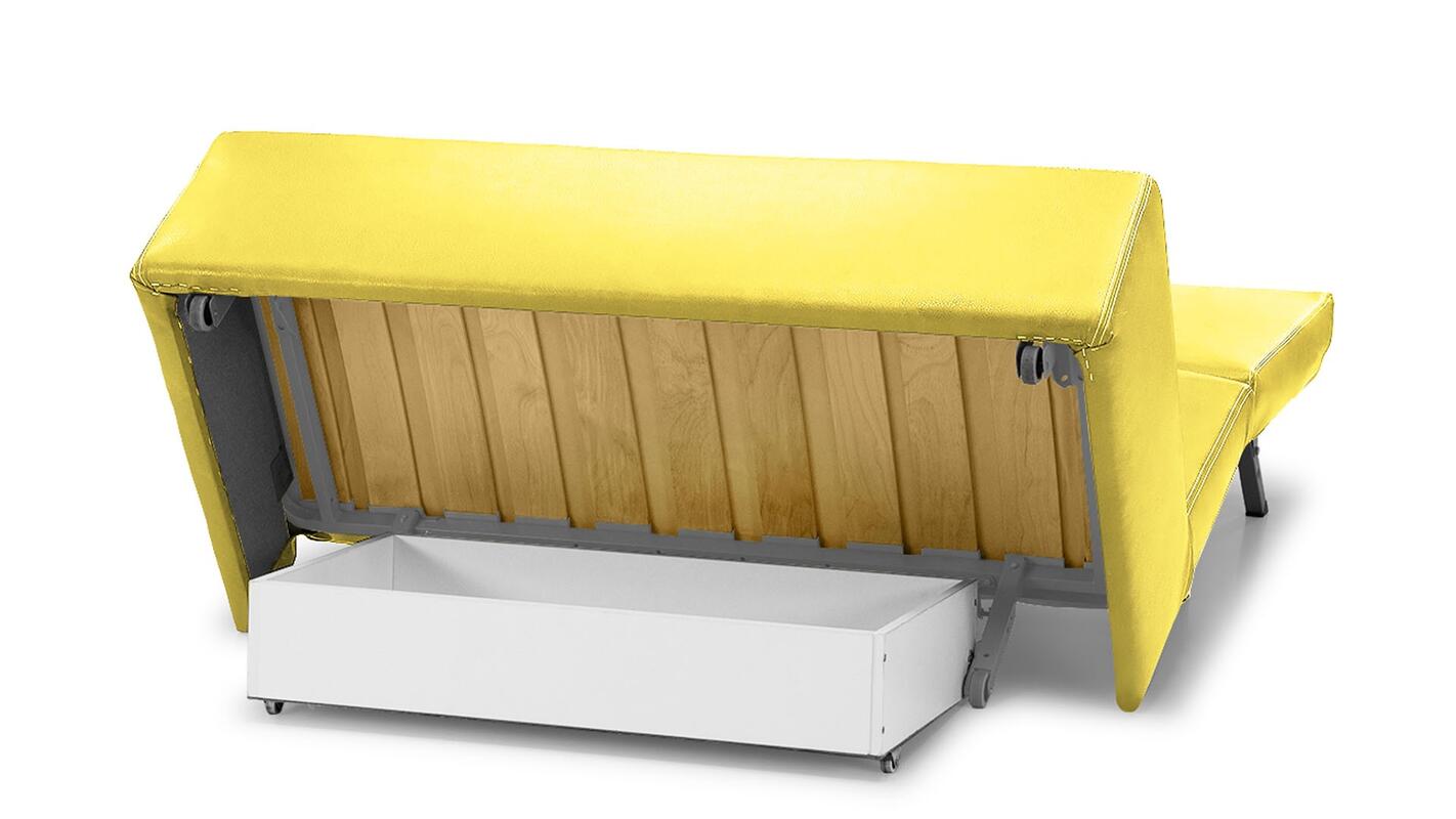 Диван Лорт Galaxy Yellow, Желтый Экокожа Аккордеон Фиеста