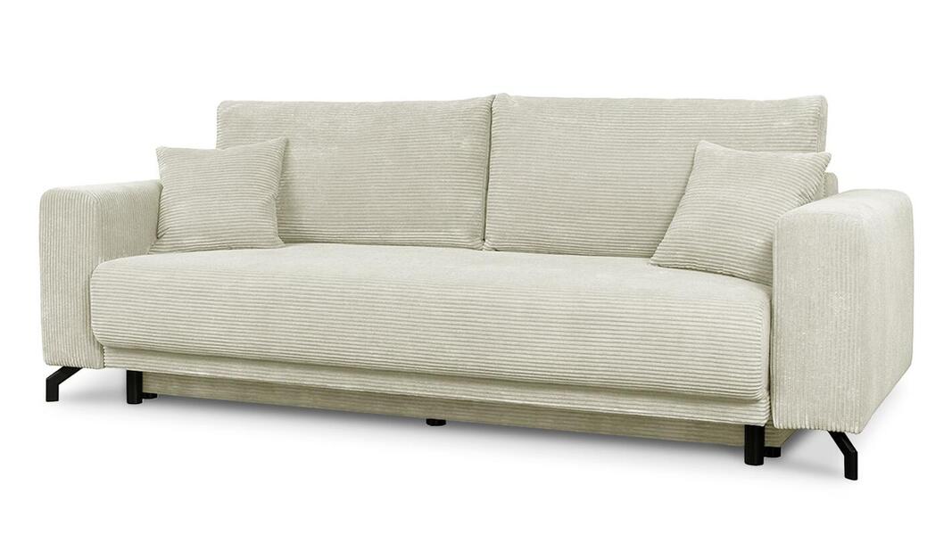 Диван Сенлин Лайт Cilium Bone 252*103*90 см, Белый Вельвет Еврокнижка Фиеста