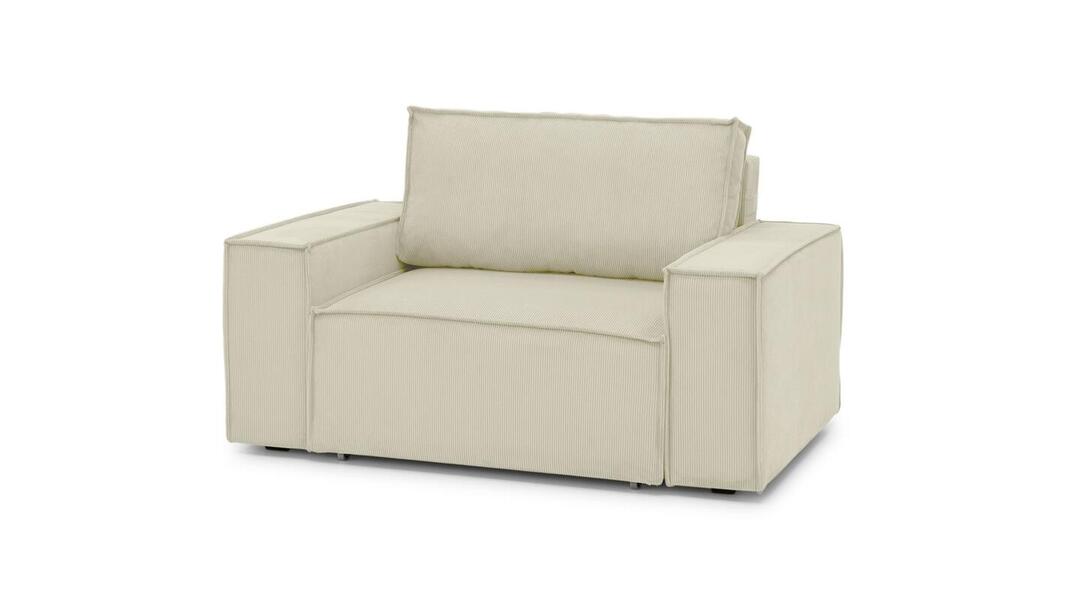 Кресло Софт 2 Cilium Bone 152*103*90 см, Белый Вельвет Дельфин Фиеста