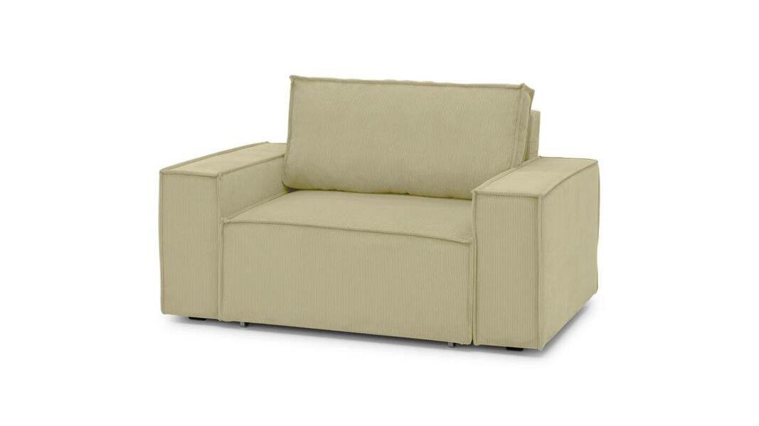 Кресло Софт 2 Cilium Cream 152*103*90 см, Бежевый Вельвет Дельфин Фиеста