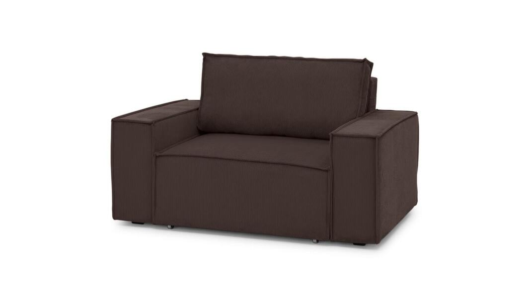 Кресло Софт 2 Cilium Chocolate 152*103*90 см, Коричневый Вельвет Дельфин Фиеста