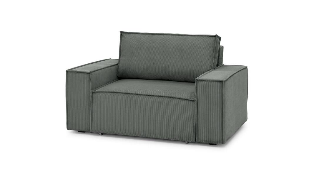 Кресло Софт 2 Cilium Grafit 152*103*90 см, Серый Вельвет Дельфин Фиеста