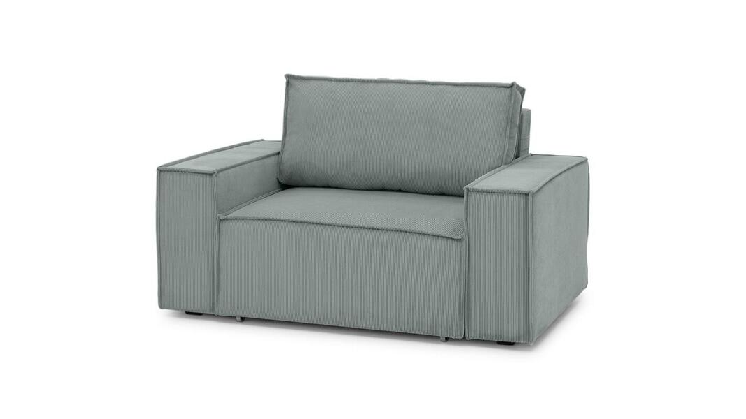 Кресло Софт 2 Cilium Steel 152*103*90 см, Серый Вельвет Дельфин Фиеста