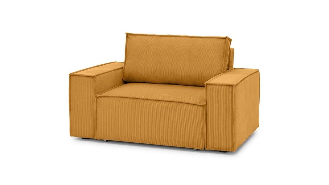 Кресло Софт 2 Cilium Umber 152*103*90 см, Желтый Вельвет Дельфин Фиеста