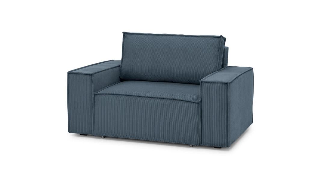 Кресло Софт 2 Cilium Indigo 152*103*90 см, Синий Вельвет Дельфин Фиеста