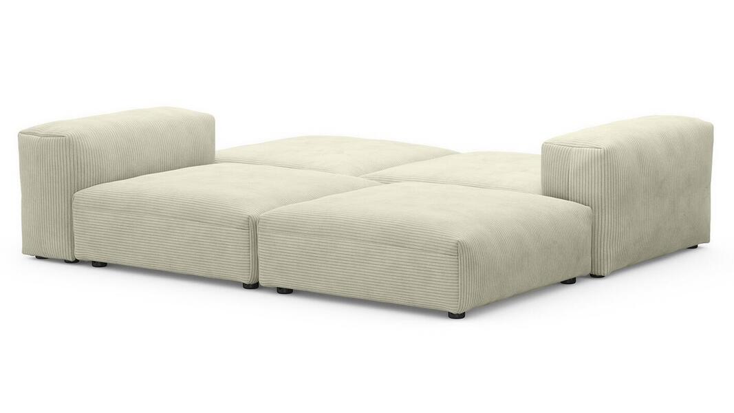 Диван Фиджи Cilium Bone 242*211*62 см, Белый Вельвет Нераскладной Фиеста