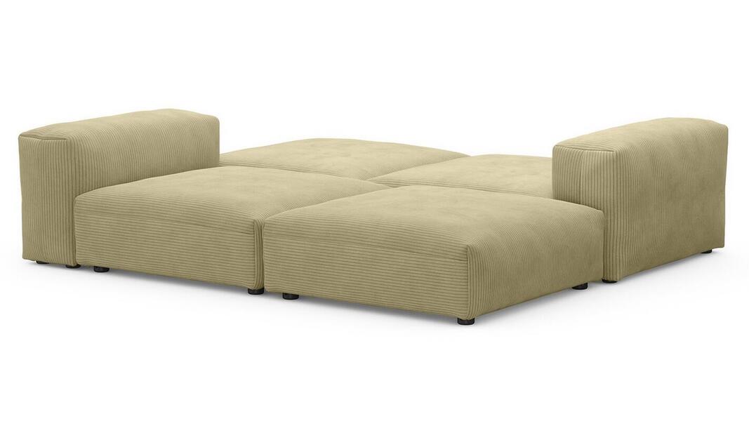 Диван Фиджи Cilium Cream 242*211*62 см, Бежевый Вельвет Нераскладной Фиеста