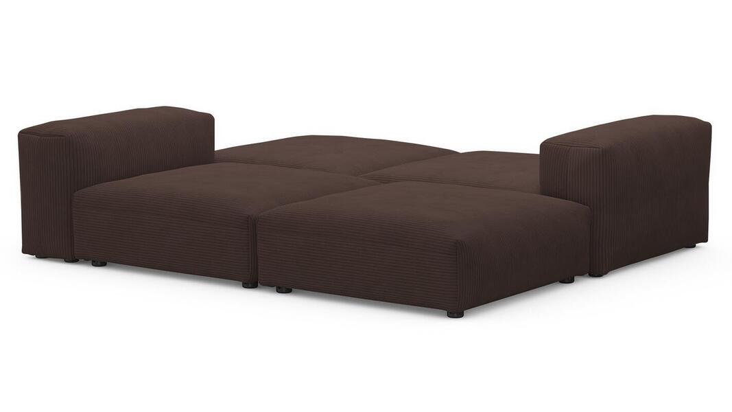 Диван Фиджи Cilium Chocolate 242*211*62 см, Коричневый Вельвет Нераскладной Фиеста