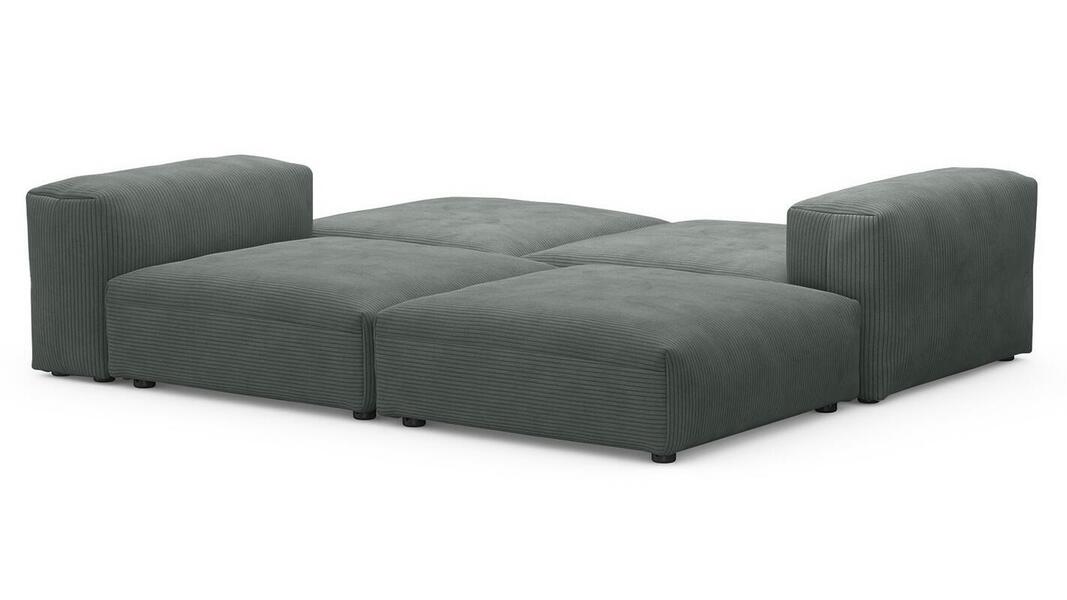 Диван Фиджи Cilium Grafit 242*211*62 см, Серый Вельвет Нераскладной Фиеста