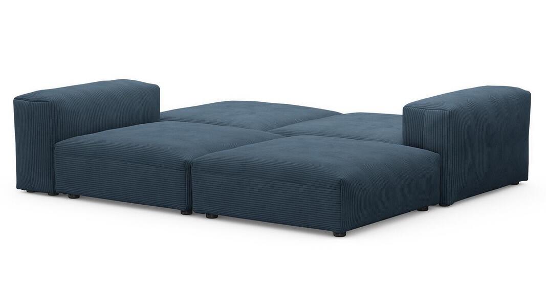 Диван Фиджи Cilium Indigo 242*211*62 см, Синий Вельвет Нераскладной Фиеста