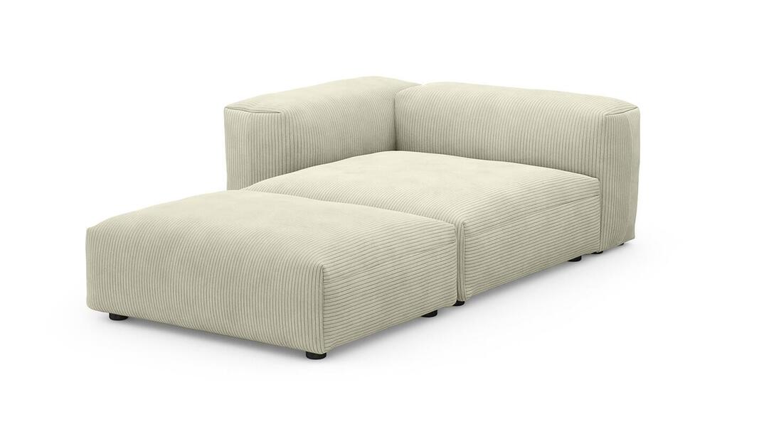 Оттоманка Фиджи Cilium Bone 137*221*62 см, Белый Вельвет Нераскладной Фиеста