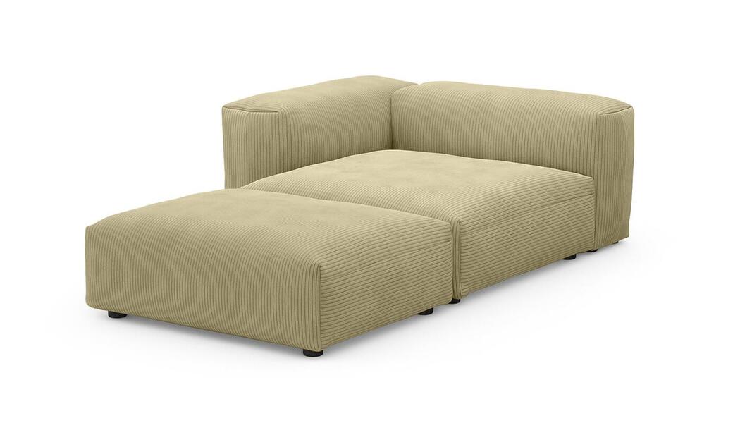 Оттоманка Фиджи Cilium Cream 137*221*62 см, Бежевый Вельвет Нераскладной Фиеста