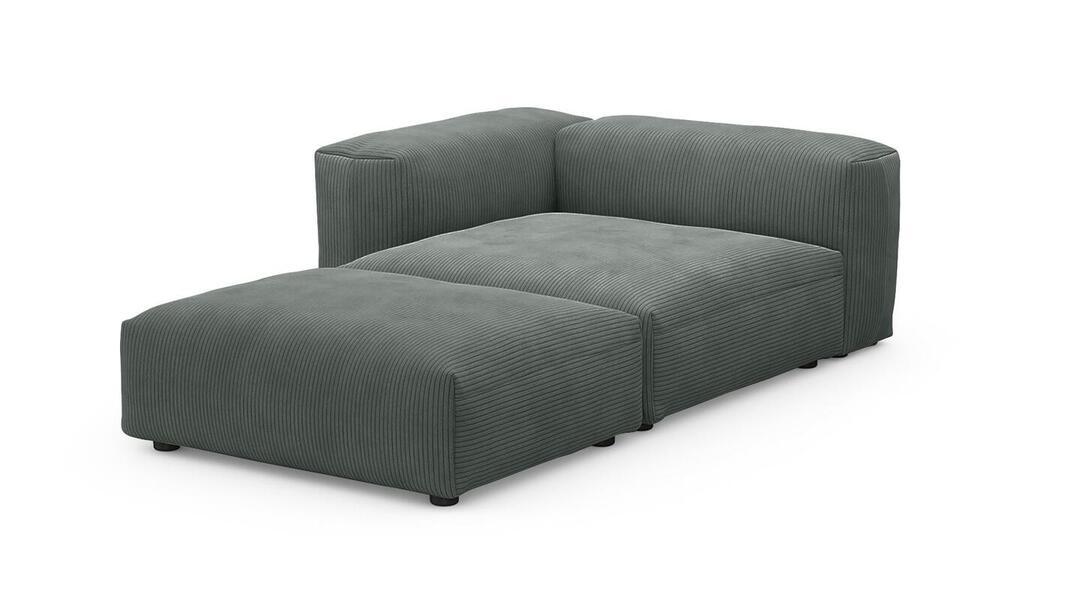 Оттоманка Фиджи Cilium Grafit 137*221*62 см, Серый Вельвет Нераскладной Фиеста