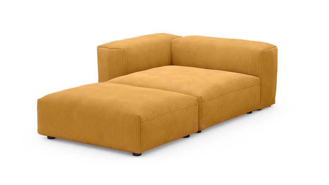 Оттоманка Фиджи Cilium Umber 137*221*62 см, Желтый Вельвет Нераскладной Фиеста