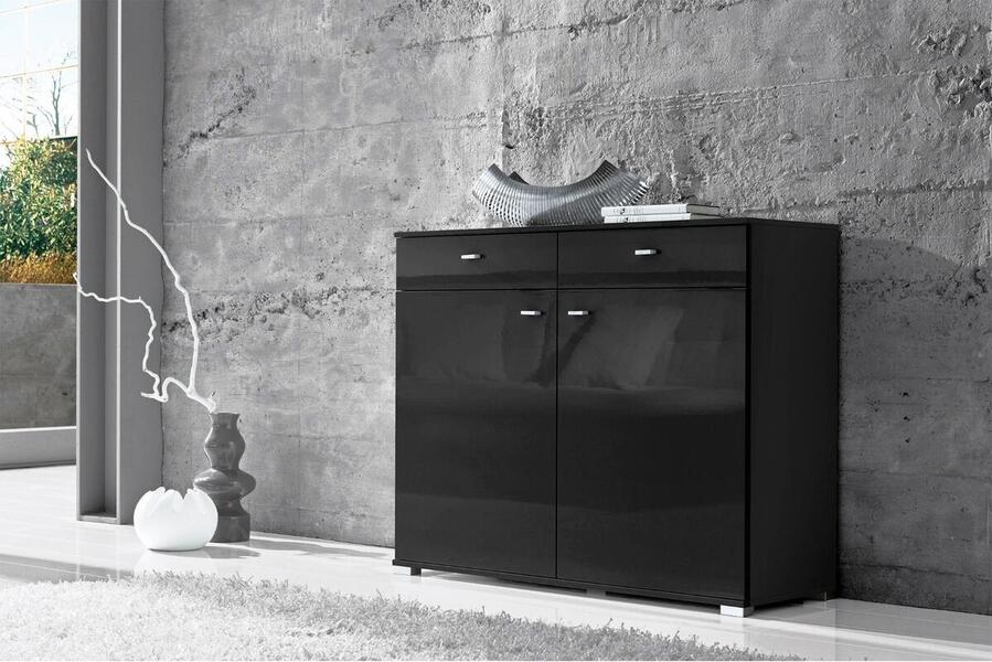 Комод Хоршед 9 МДФ (черный) 90*51*90 см, Черный   Фиеста