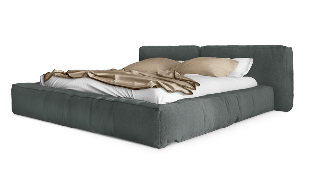 Кровать Латона 3 Vivaldi 08 260*255*85 см, Серый Велюр Нераскладной Фиеста