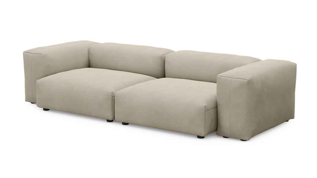 Диван Фиджи двухсекционный (большой) Vivaldi 04 273*116*62 см, Бежевый Велюр Нераскладной Фиеста