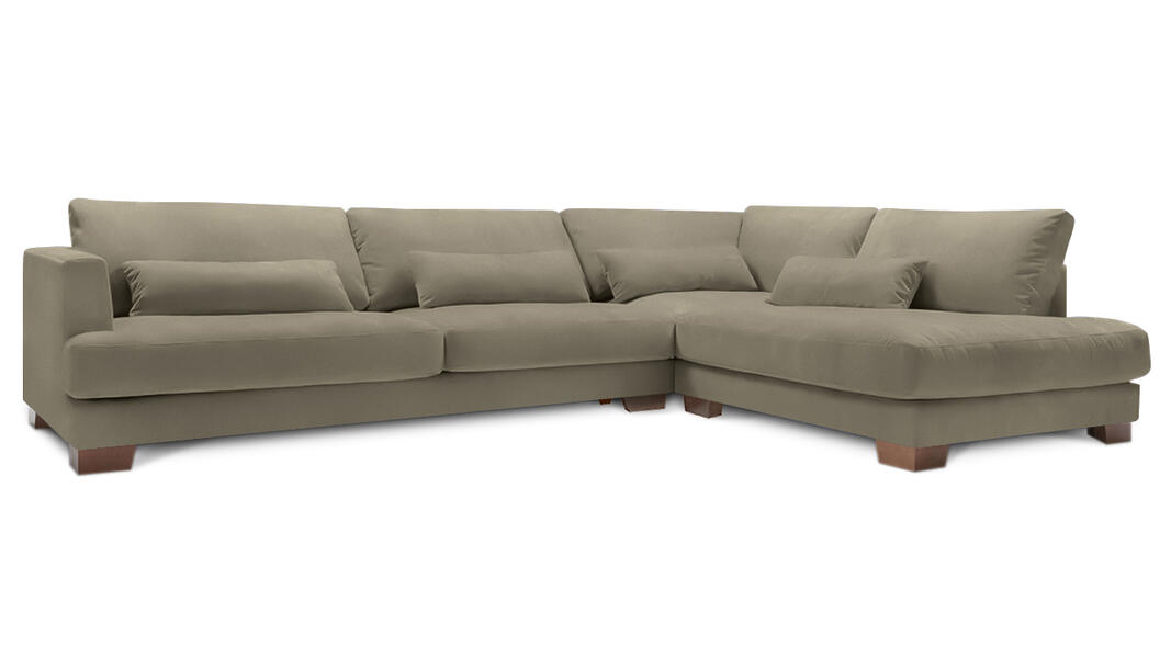 Угловой диван Марсель (большой) Boska 03 309*210*90 см, Бежевый Велюр Антикоготь Еврокнижка Фиеста