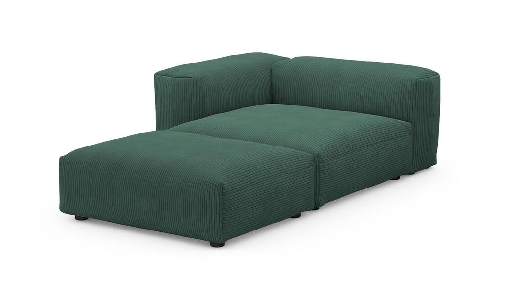 Оттоманка Фиджи Cilium Forest 137*221*62 см, Зеленый Вельвет Нераскладной Фиеста