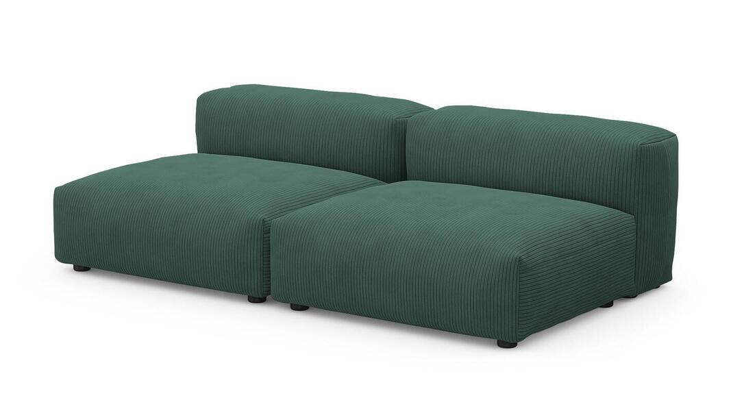 Сдвоенная дополнительная секция Фиджи (большая) Cilium Forest 210*116*62 см, Зеленый Вельвет Нераскладной Фиеста