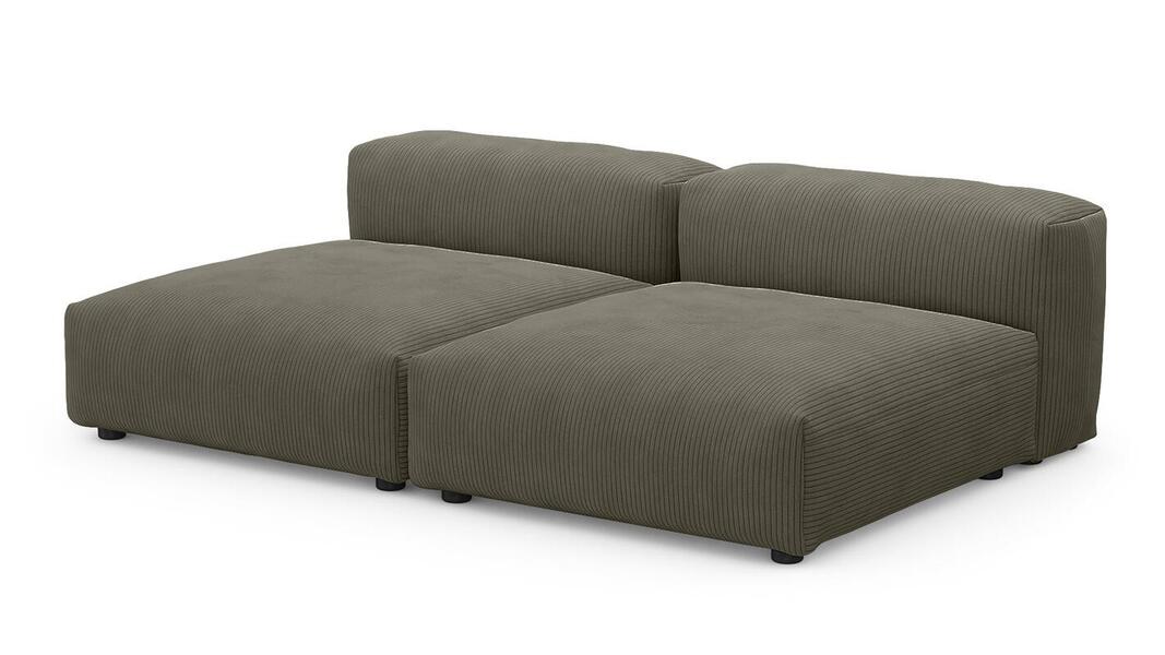 Сдвоенная дополнительная секция Фиджи (большая и глубокая) Cilium Brown 210*137*62 см, Коричневый Вельвет Нераскладной Фиеста