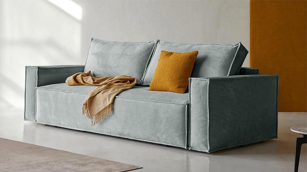 Диван Софт 3 Cilium Steel 240*94*80 см, Серый Вельвет Еврокнижка Фиеста