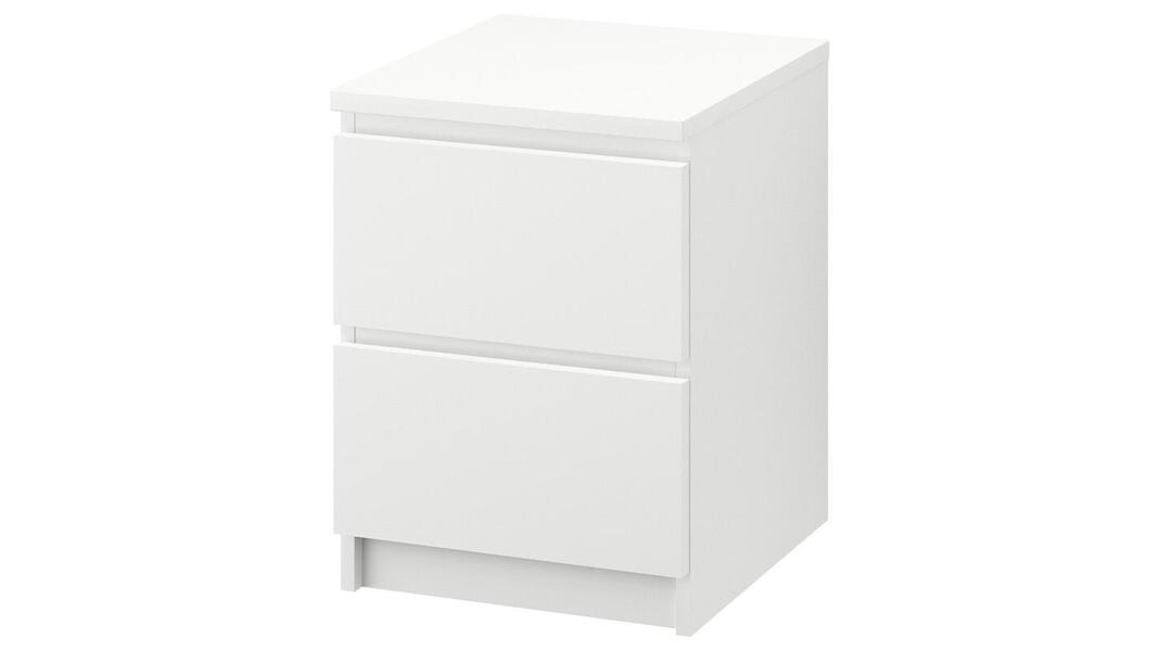 Комод MALM Белый снег 8685 BS (2 ящика) 40*48*55 см, Белый   Фиеста