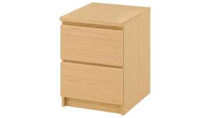 Комод MALM Бук Бавария 0381 PR (2 ящика) 40*48*55 см, Оранжевый   Фиеста