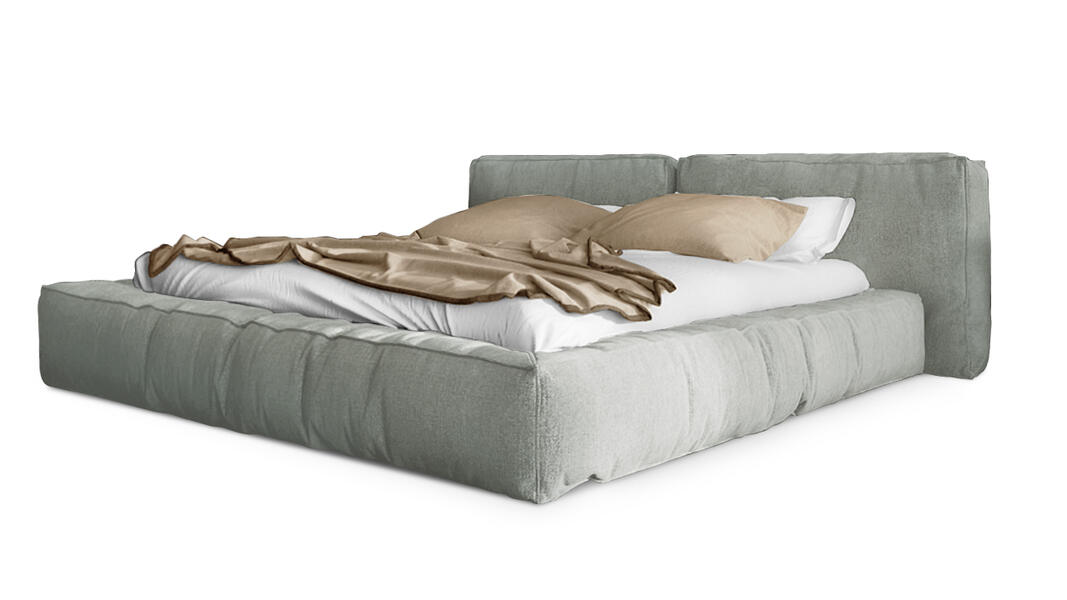 Кровать Латона 3 Vivaldi 06 240*255*85 см, Серый Велюр Нераскладной Фиеста