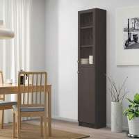 Шкаф книжный Билли 330 Венге Цаво 3354 40*30*202 см, Черный   Фиеста