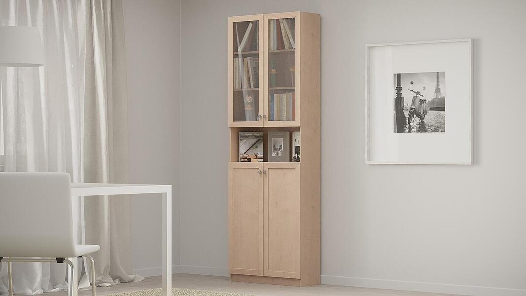 Шкаф книжный Билли 333 Дуб Сонома светлый 3025 80*30*237 см, Бежевый   Фиеста
