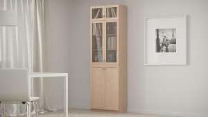 Шкаф книжный Билли 36 Дуб Сонома светлый 3025 80*30*237 см, Бежевый   Фиеста