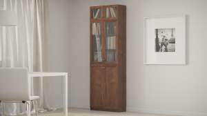 Шкаф книжный Билли 36 Орех Экко 9459 80*30*237 см, Коричневый   Фиеста