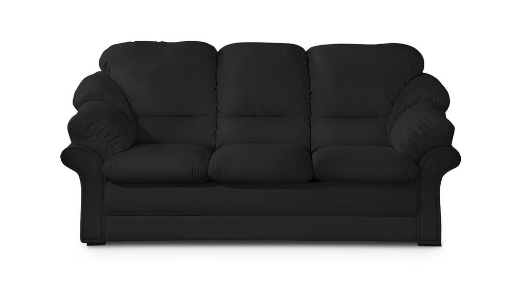 Диван Нодус трехместный Madras 21 215*104*98 см, Черный Натуральная кожа Нераскладной Фиеста