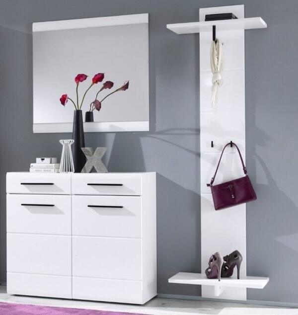 Прихожая Одетта 2 Белый 101 170*34*220 см, Белый   Фиеста