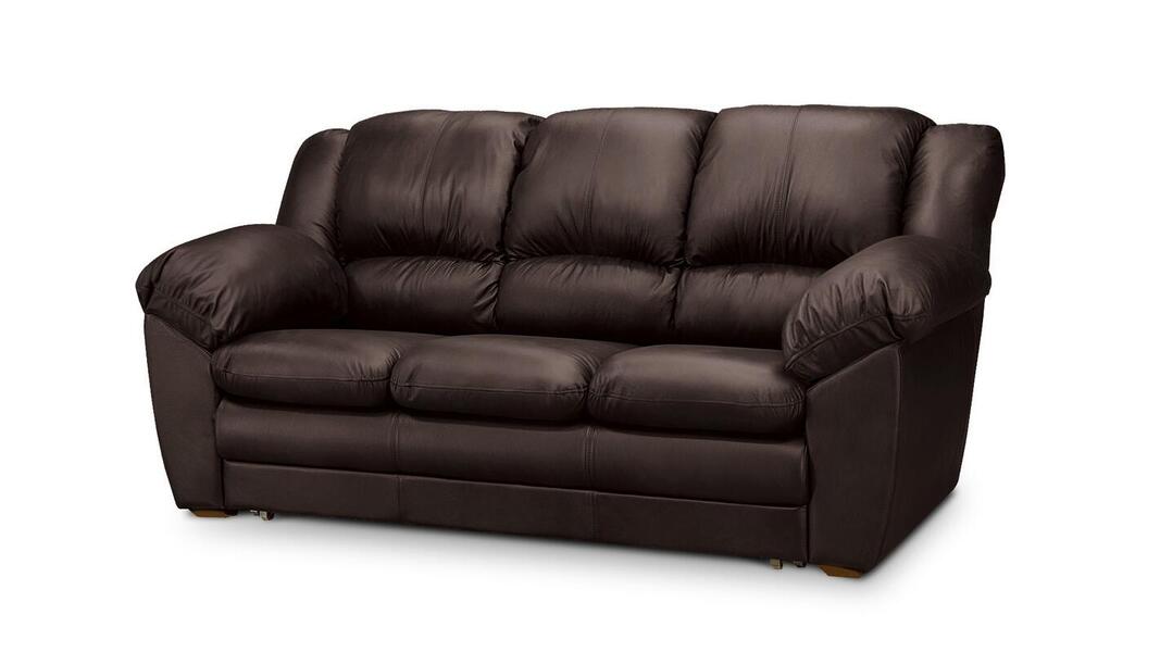 Диван Оберон трехместный Madras Браун 201*104*102 см, Коричневый Натуральная кожа Нераскладной Фиеста