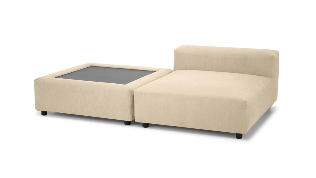 Диван Фиджи со столиком Vivaldi 03 210*137*62 см, Бежевый Велюр Нераскладной Фиеста