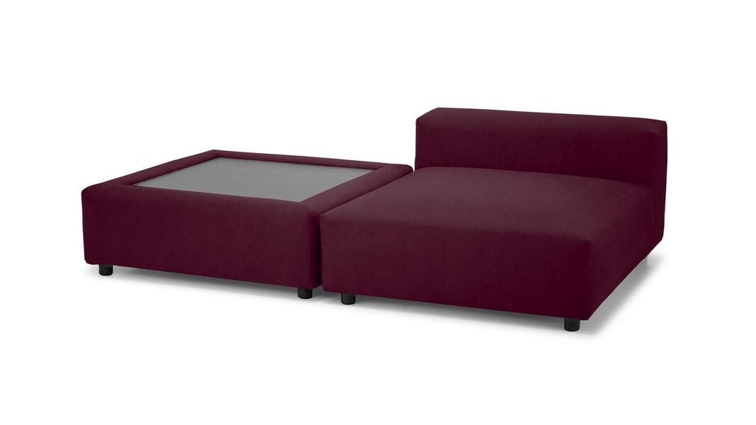 Диван Фиджи со столиком Vivaldi 35 210*137*62 см, Фиолетовый Велюр Нераскладной Фиеста