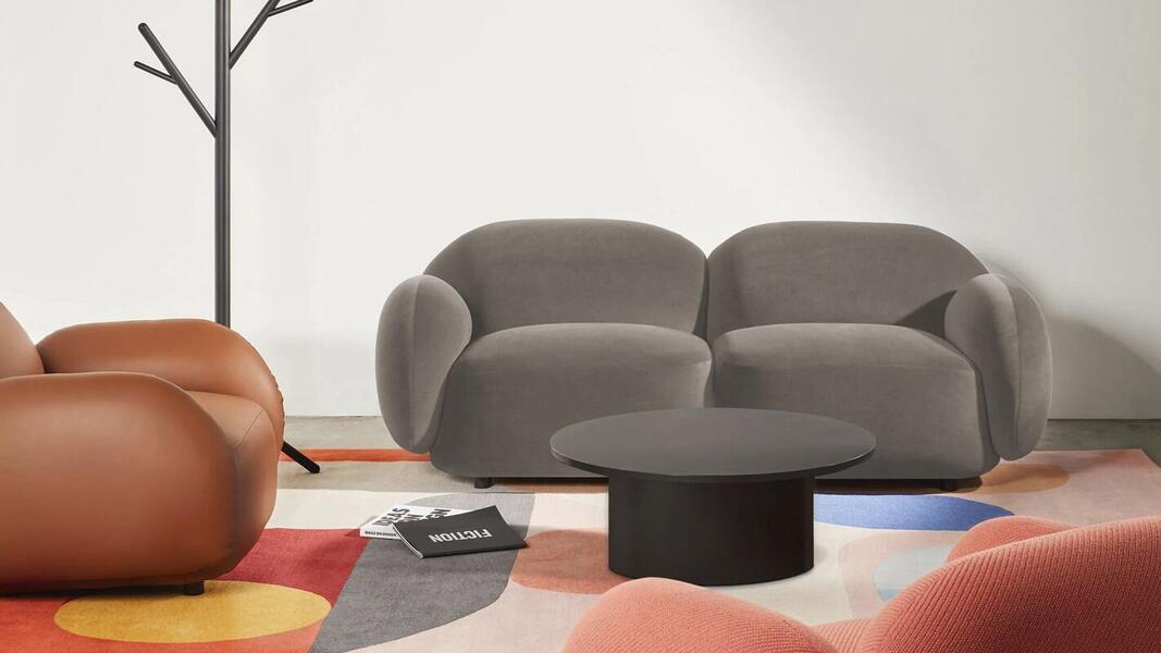 Диван Мальдивы двухсекционный Andria Delta 8 172*82*73 см, Серый Велюр Антивандал Нераскладной Фиеста