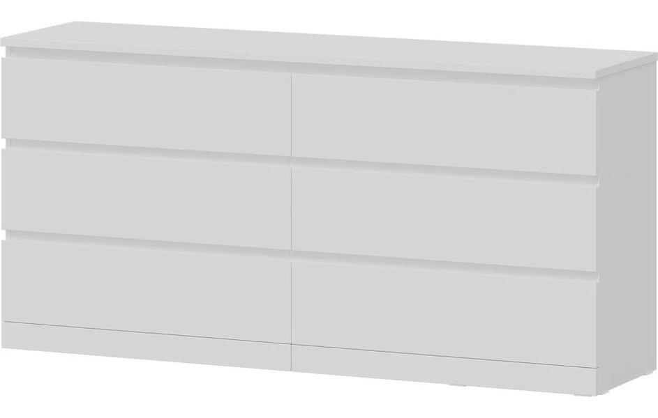 Комод MALM Varma Белый снег 8685 BS (6 ящиков) 160*40*79 см, Белый   Фиеста