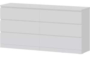 Комод MALM Varma Белый снег 8685 BS (6 ящиков) 160*40*79 см, Белый   Фиеста